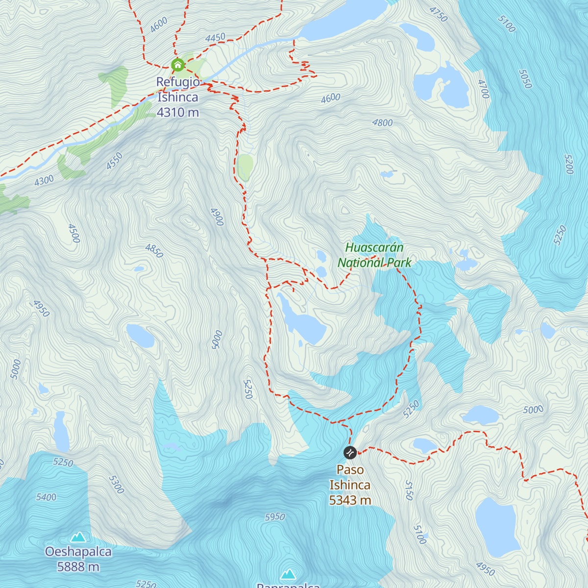 Refugio Vivaque Longoni map