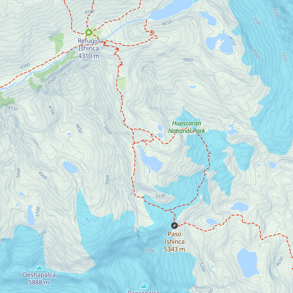 Refugio Vivaque Longoni map