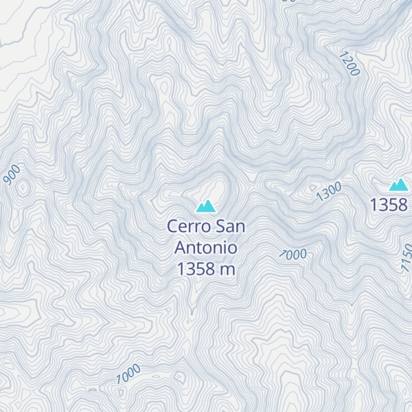 Map of Cerro San Antonio