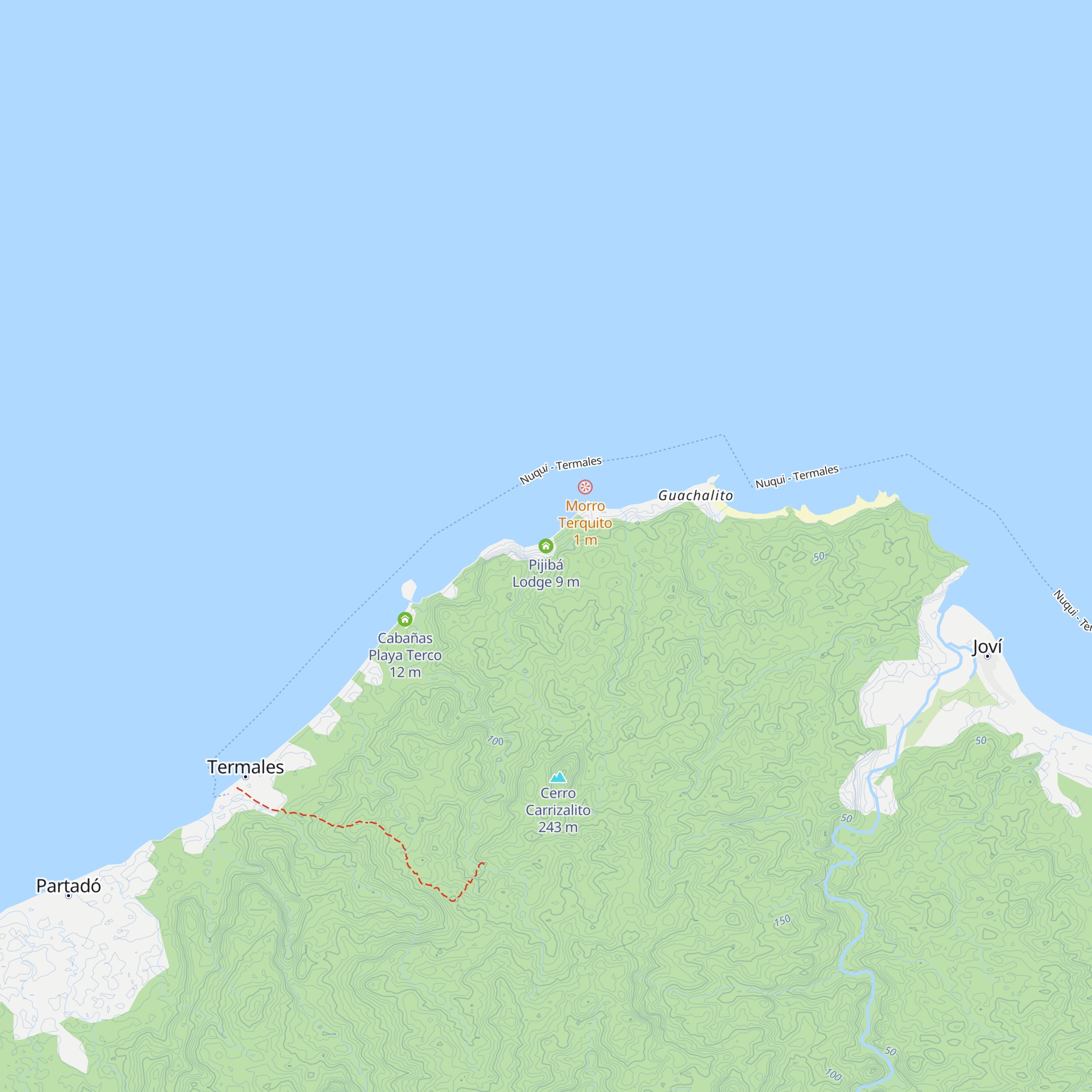 Pijibá Lodge map