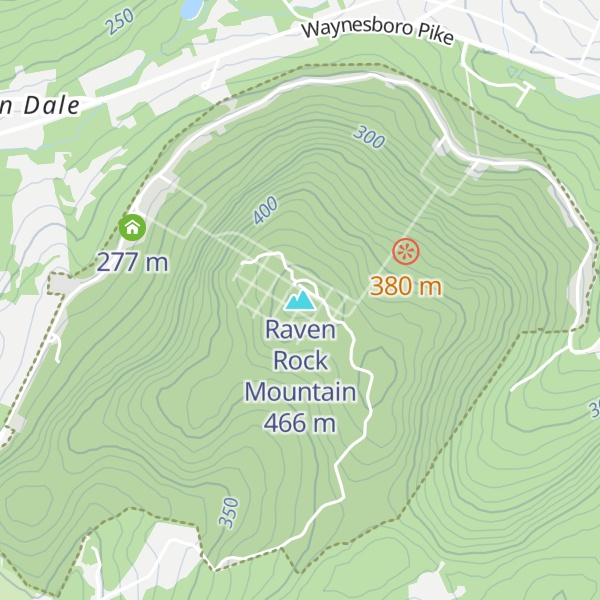 Map of Raven Rock Mountain