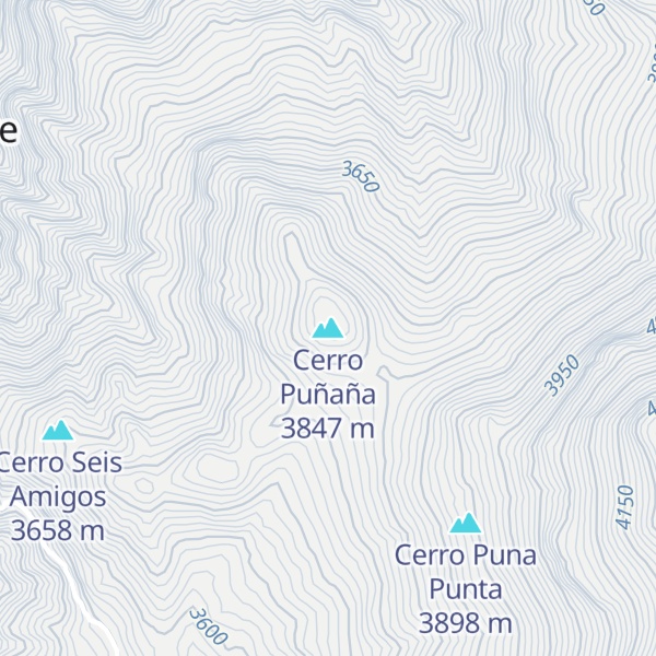 Map of Cerro Puñaña