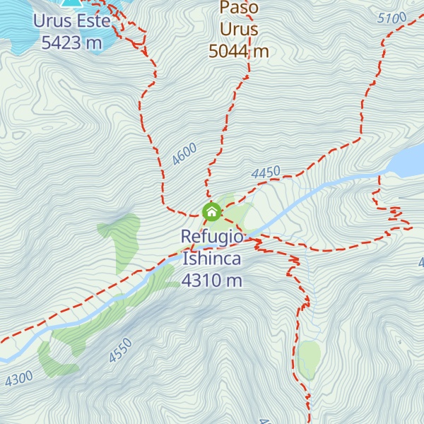 Map of Refugio Ishinca