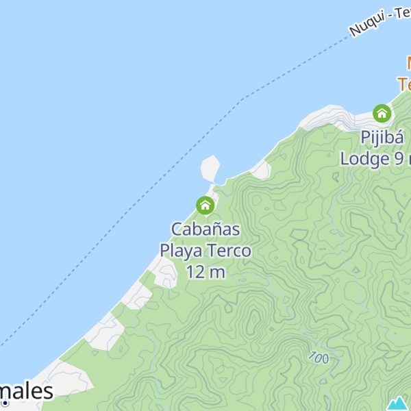 Map of Cabañas Playa Terco