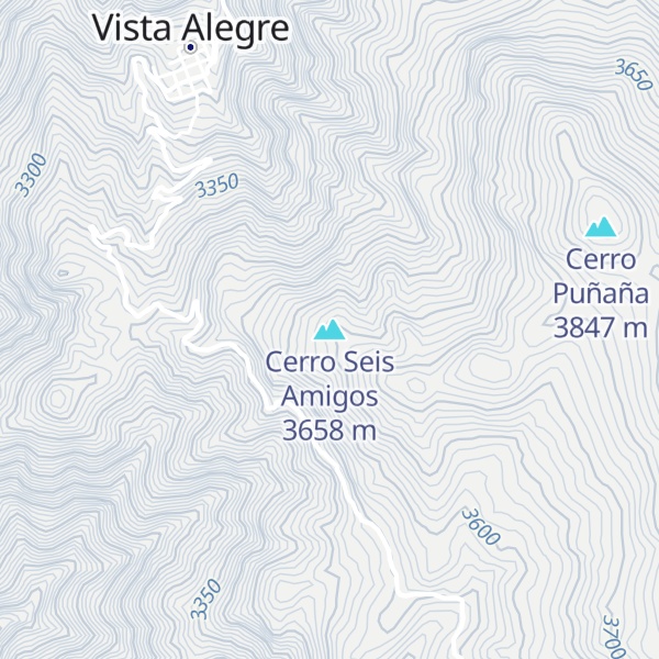 Map of Cerro Seis Amigos