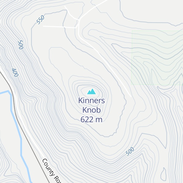 Map of Kinners Knob