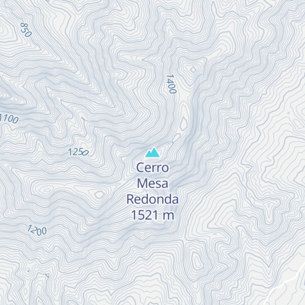 Map of Cerro Mesa Redonda