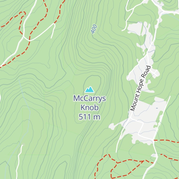 Map of McCarrys Knob