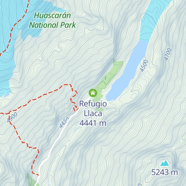 Map of Refugio Llaca