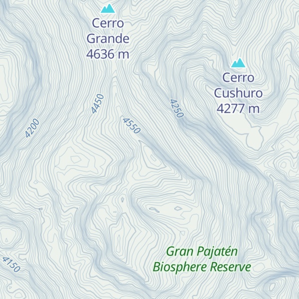 Map of Cerro Cuchilla de Shallas