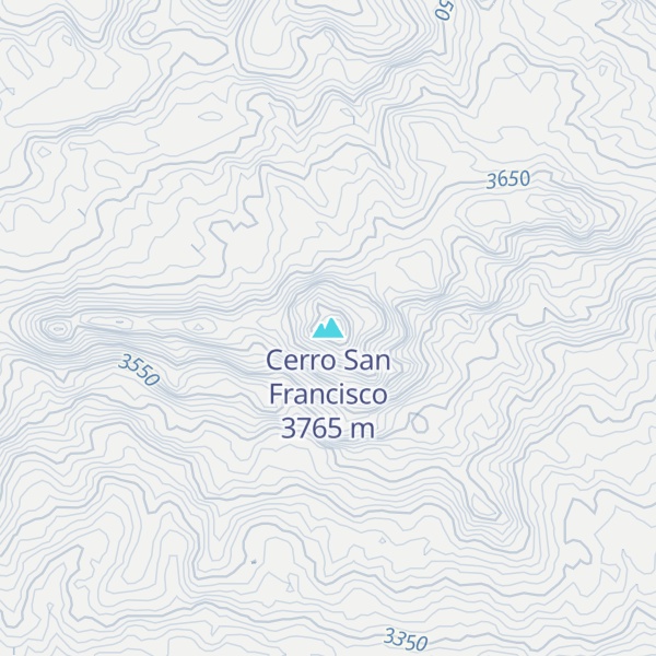 Map of Cerro San Francisco
