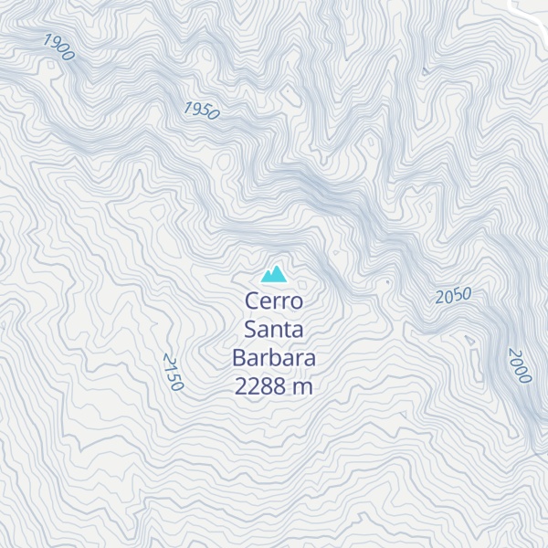 Map of Cerro Santa Barbara