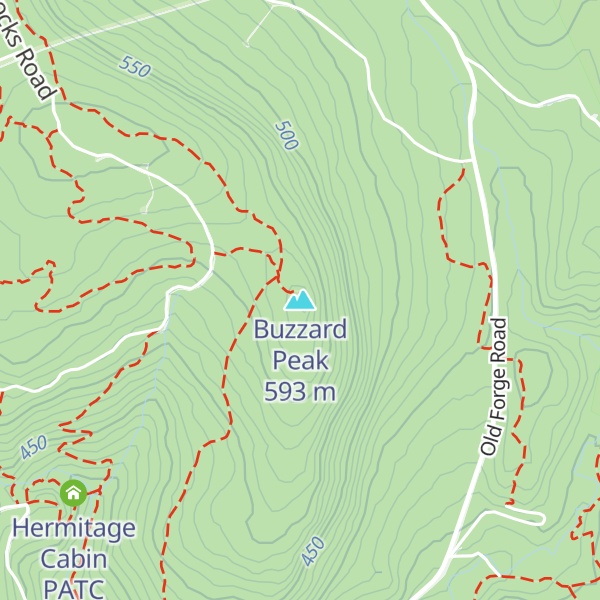 Map of Buzzard Peak