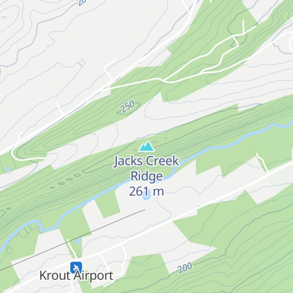 Map of Jacks Creek Ridge