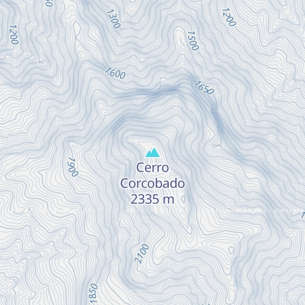 Map of Cerro Corcobado