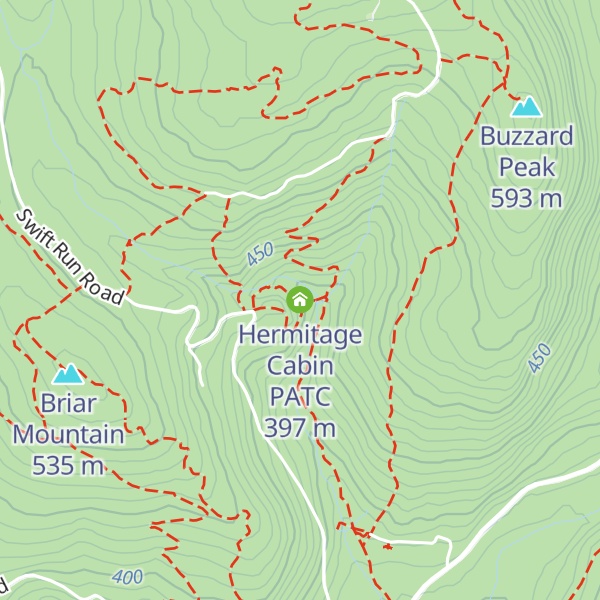 Map of Hermitage Cabin PATC