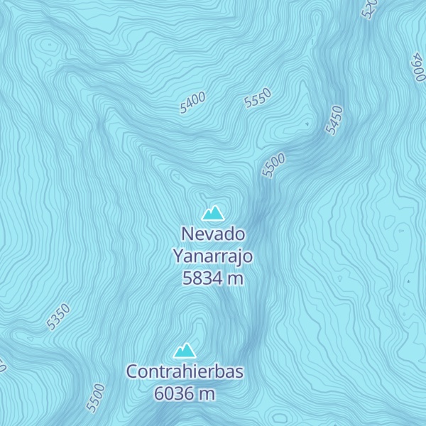 Map of Nevado Yanarrajo