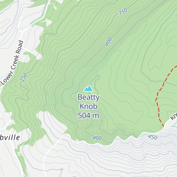 Map of Beatty Knob