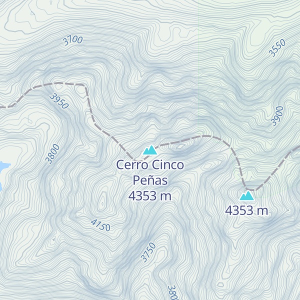 Map of Cerro Cinco Peñas