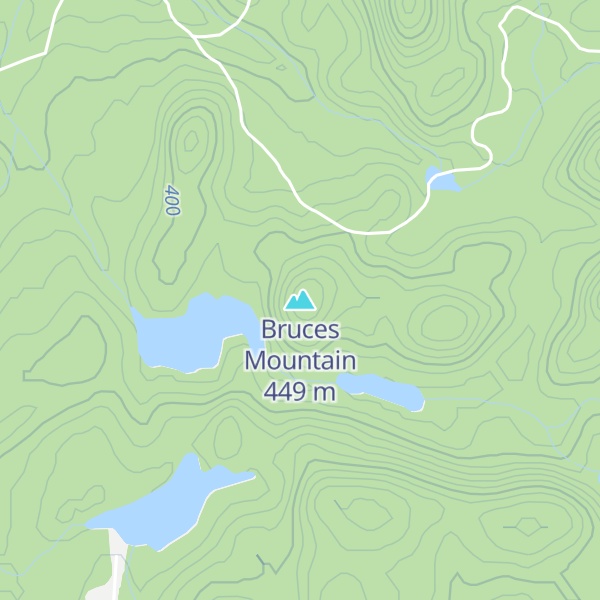 Map of Bruces Mountain