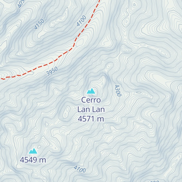 Map of Cerro Lan Lan