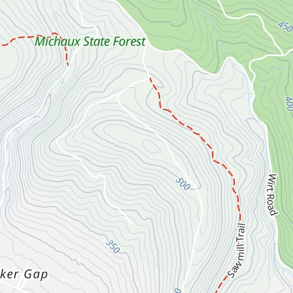 Map of Curve Mountain