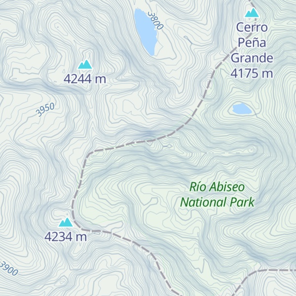 Map of Cerro Peña Blanca