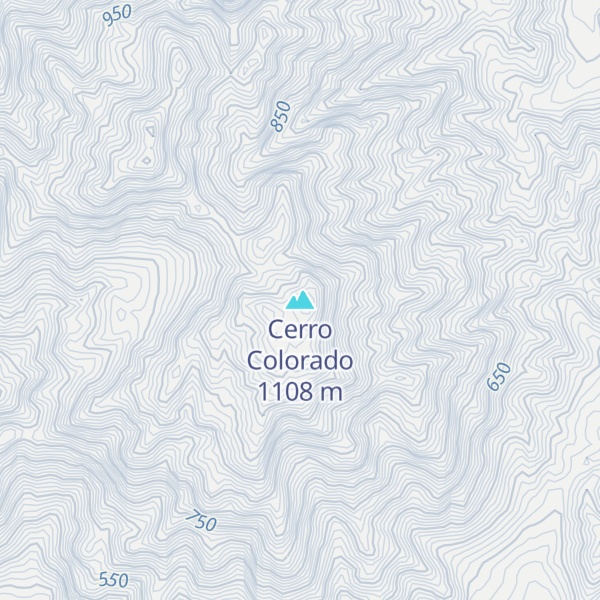 Map of Cerro Colorado