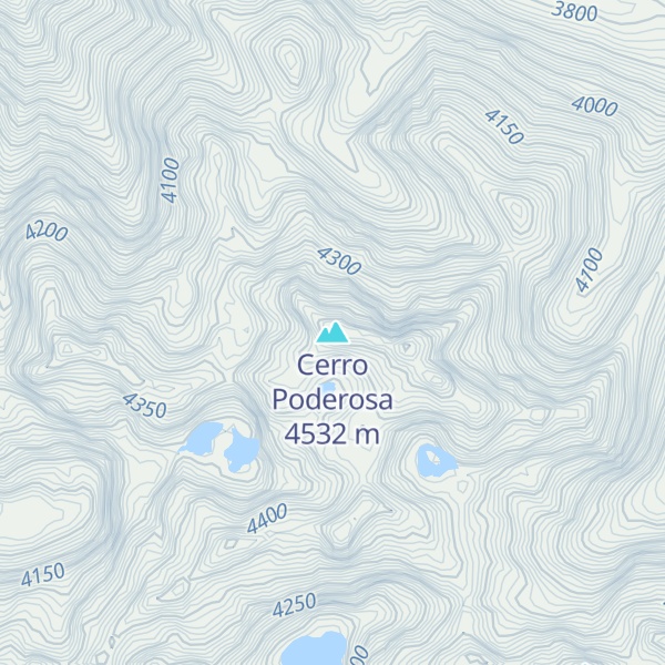 Map of Cerro Poderosa