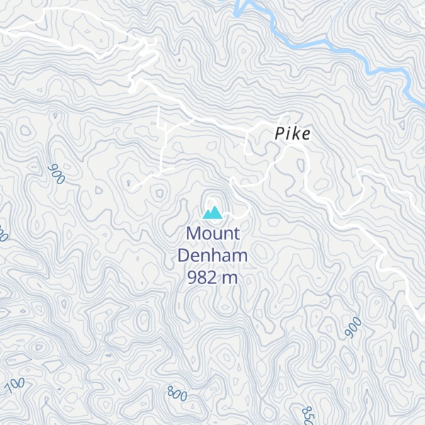 Map of Mount Denham