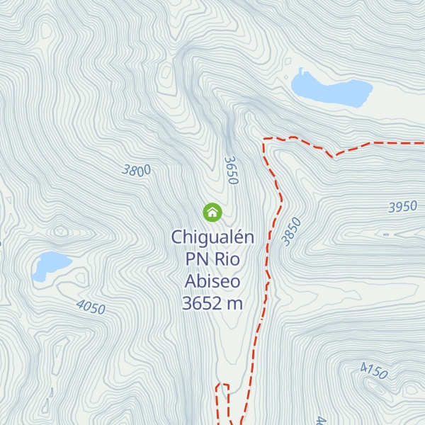 Map of Chigualén PN Rio Abiseo