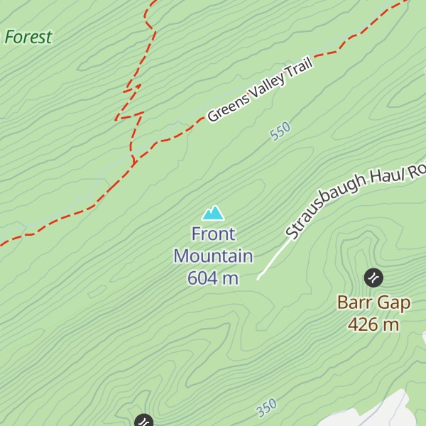 Map of Front Mountain