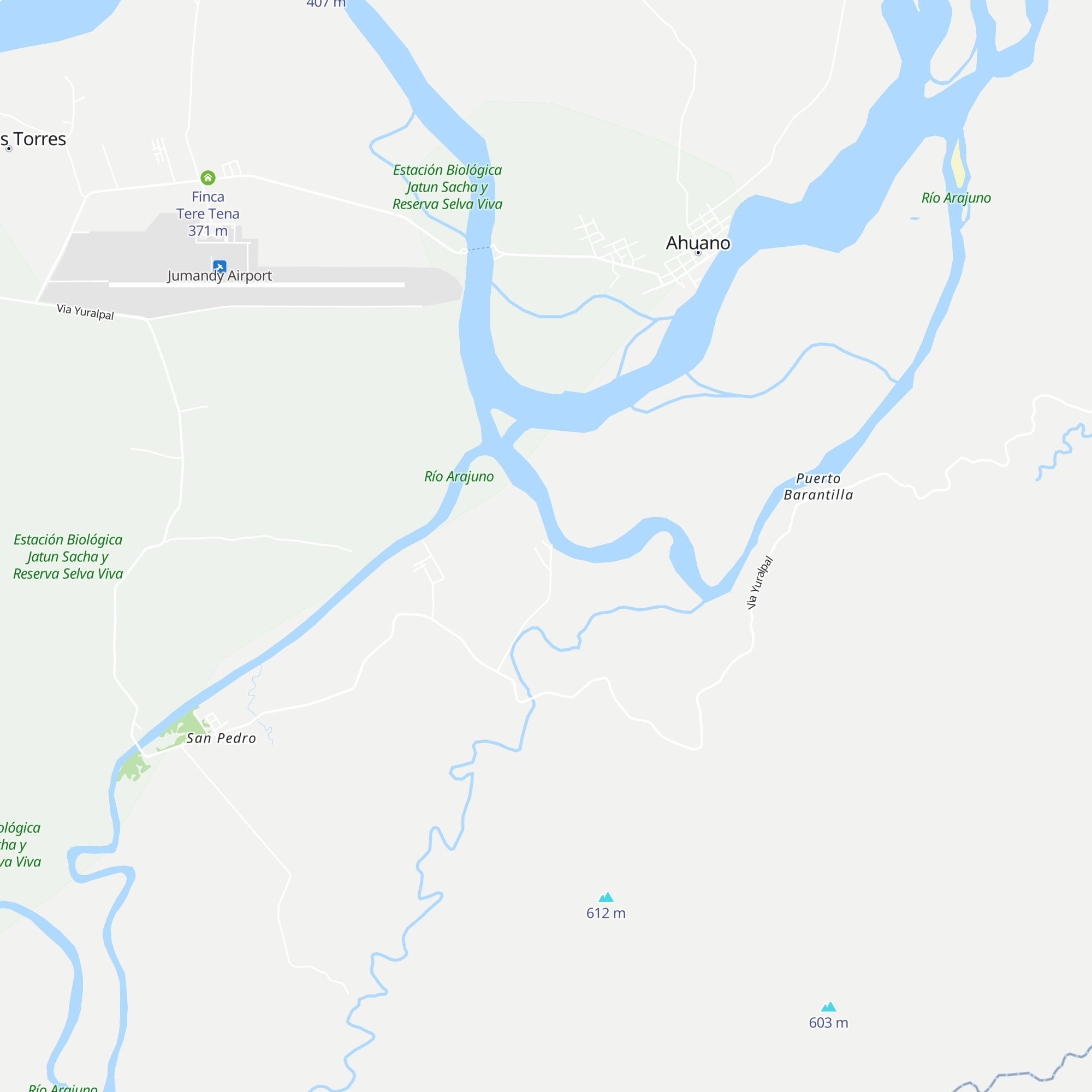 Cabañas Nanambiiki map
