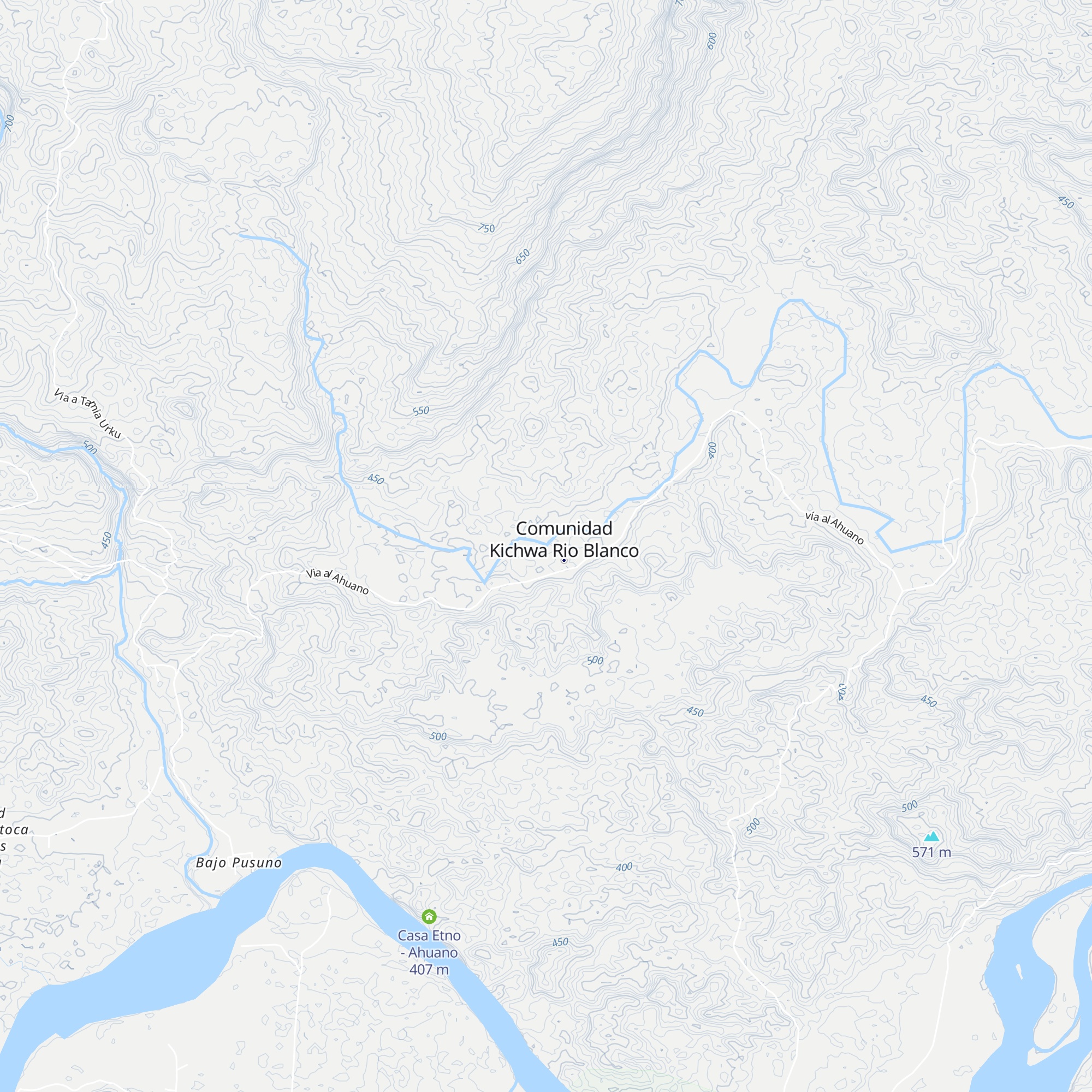 RÍO BLANCO LODGE map