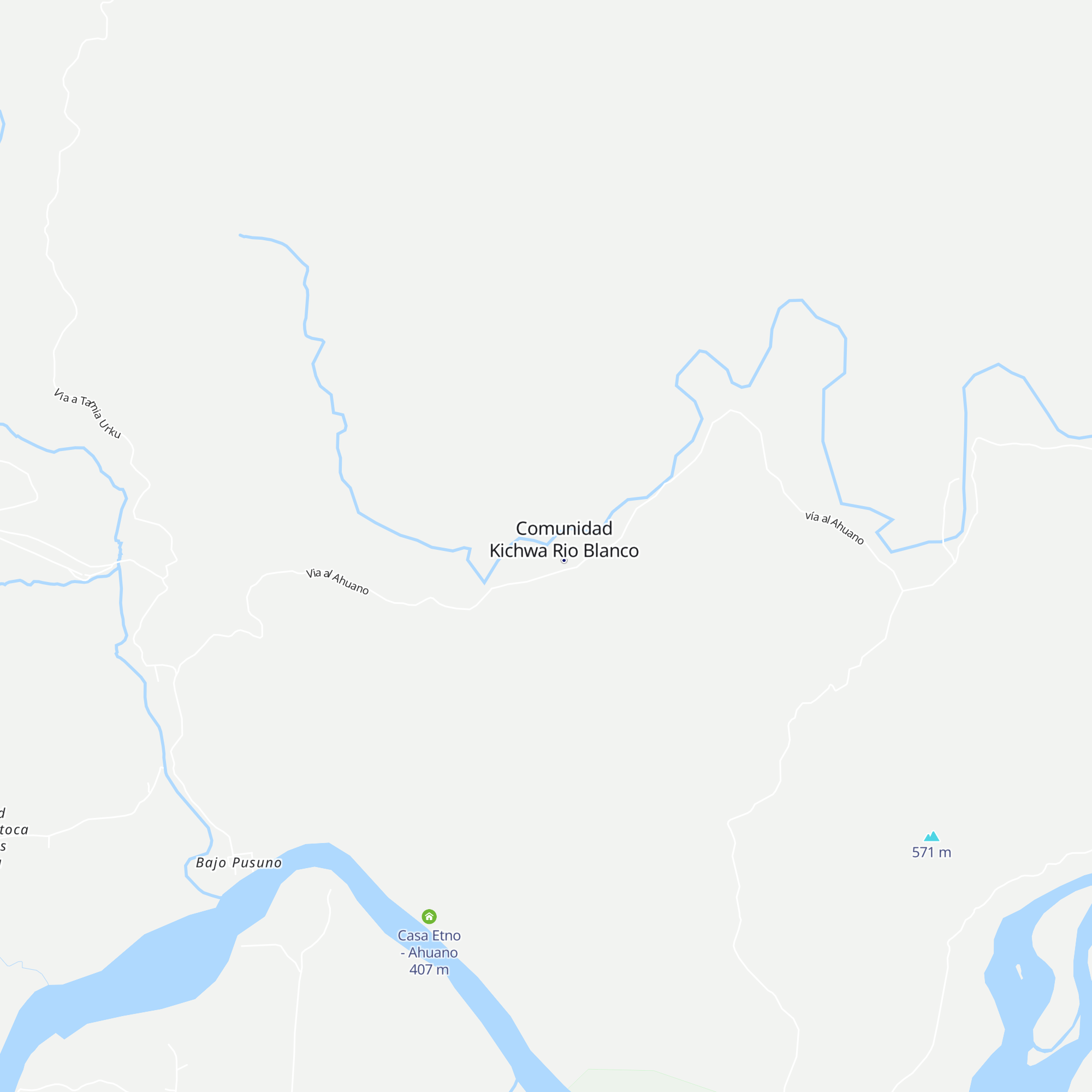RÍO BLANCO LODGE map