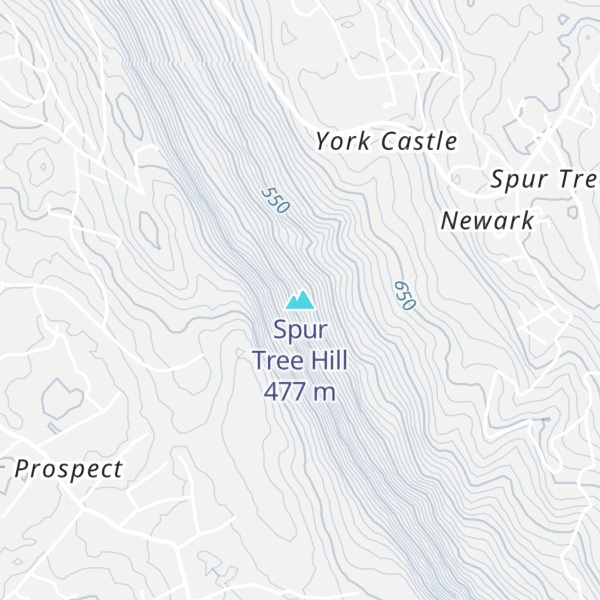 Map of Spur Tree Hill