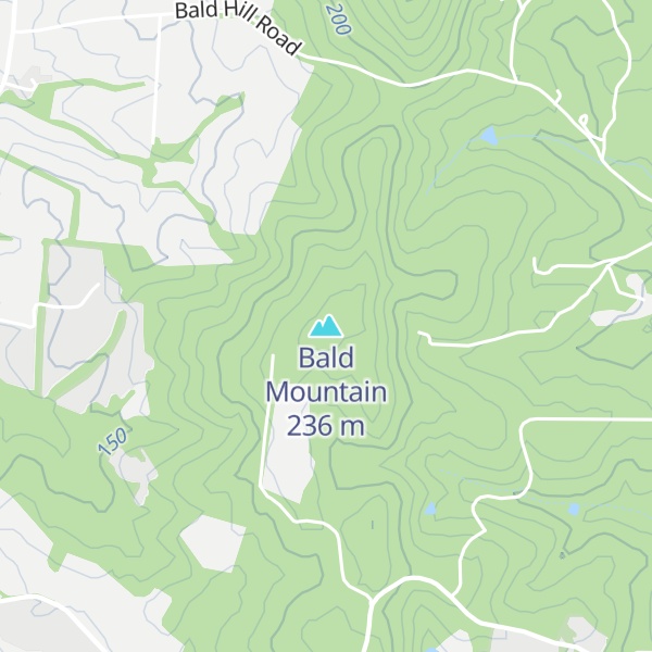 Map of Bald Mountain