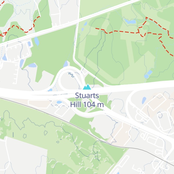 Map of Stuarts Hill