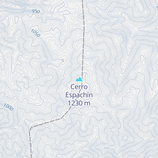 Map of Cerro Espachín