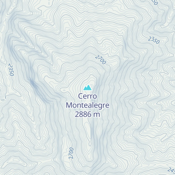 Map of Cerro Montealegre