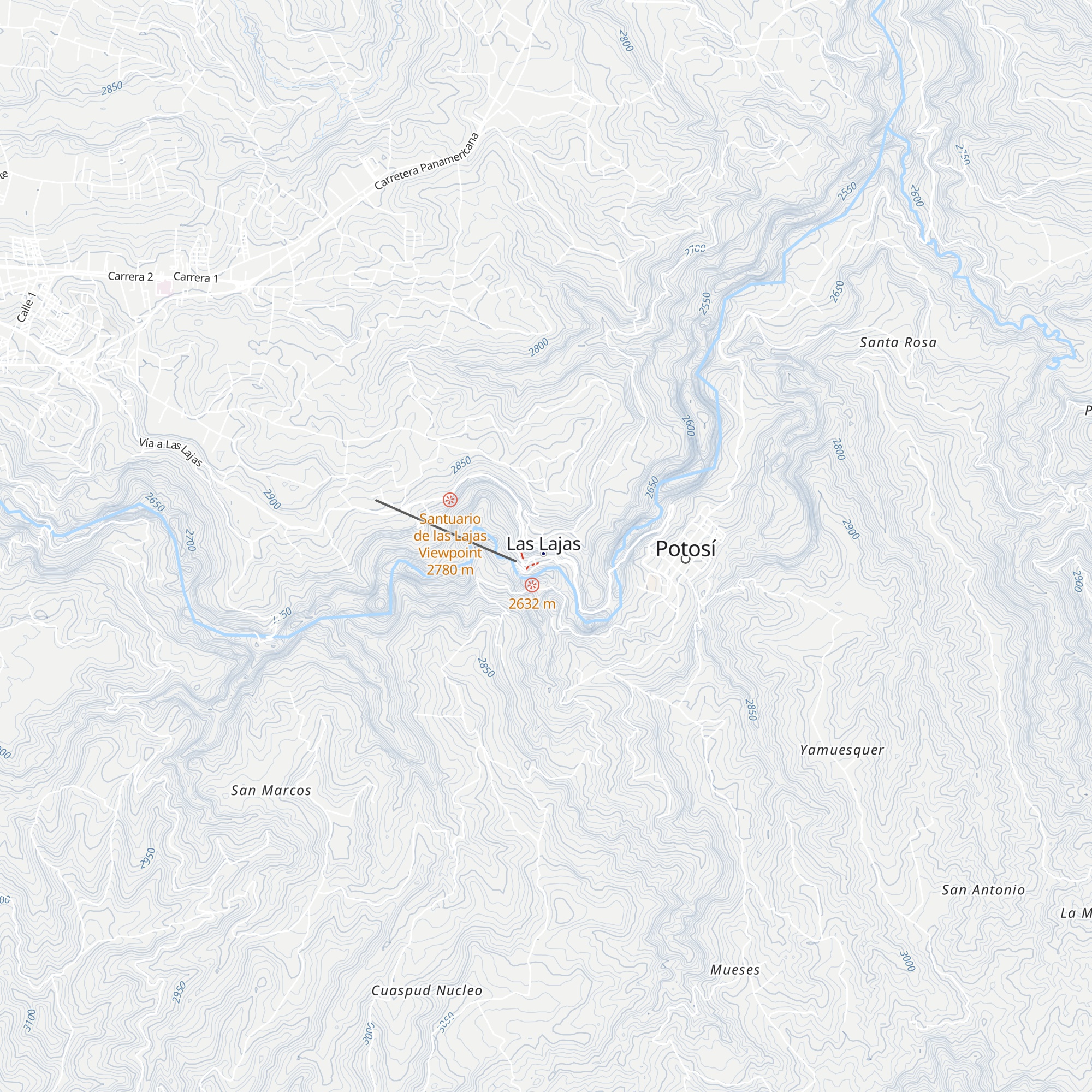 Cabañas map