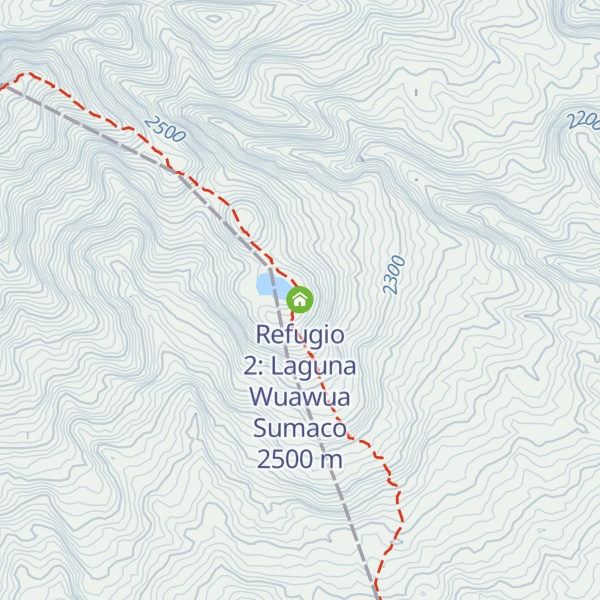 Map of Refugio 2: Laguna Wuawua Sumaco