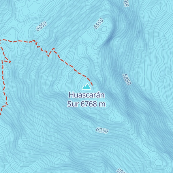 Map of Huascarán Sur