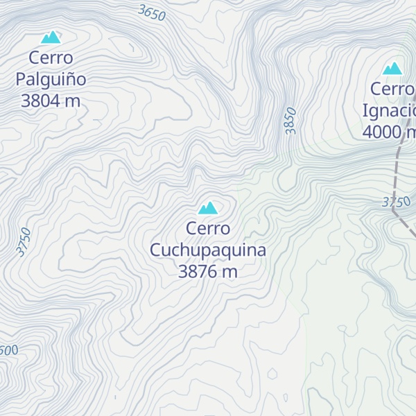 Map of Cerro Cuchupaquina