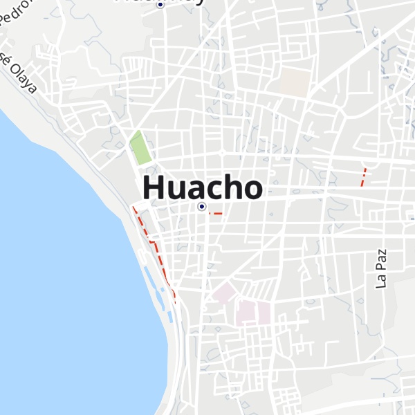 Map of Huacho Caral