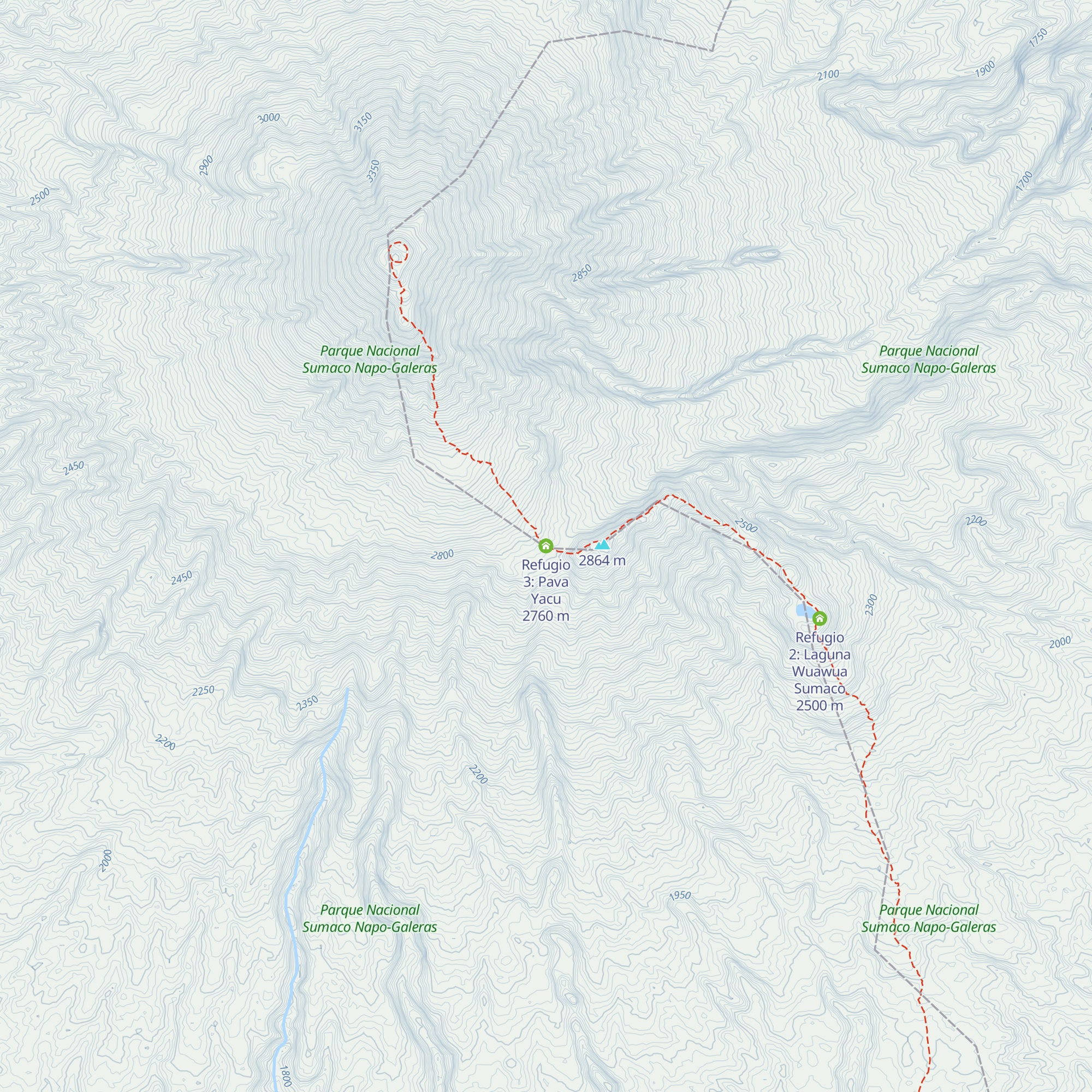 Refugio 3: Pava Yacu map