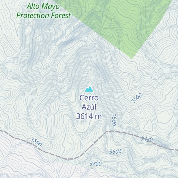 Map of Cerro Azúl