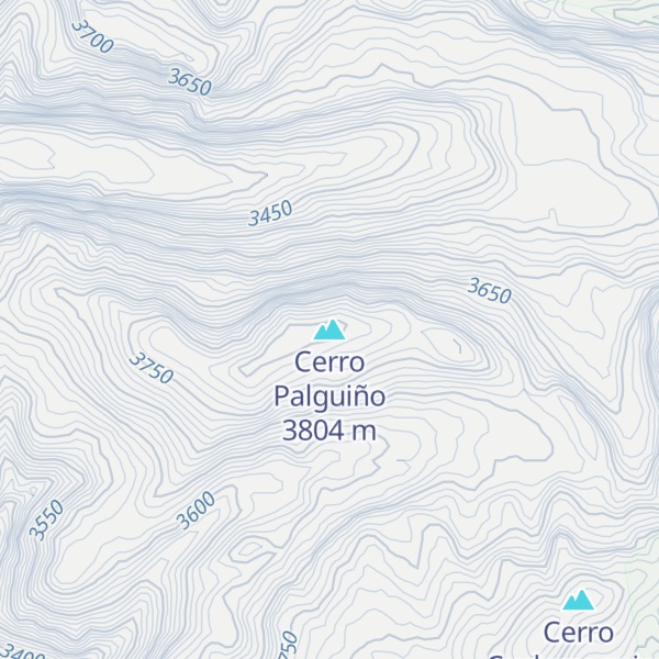 Map of Cerro Palguiño