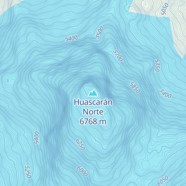 Map of Huascarán Norte