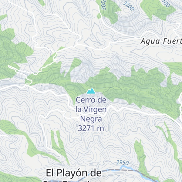 Map of Cerro de la Virgen Negra
